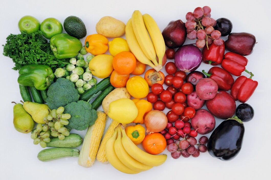 Vegetables and fruits
